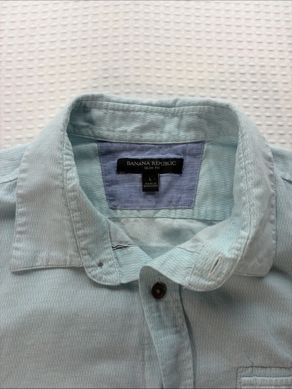 Banana Republic Light Blue Men's Casual Button-Down Shirt